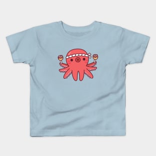 Cute Octopus With Japanese Takoyaki Kids T-Shirt